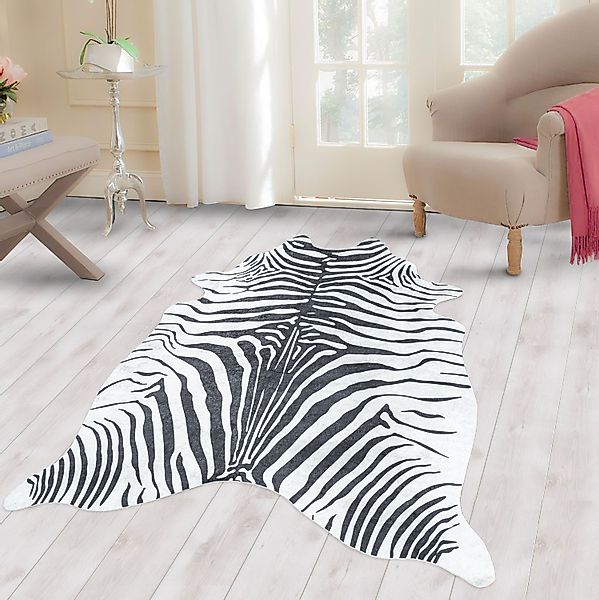 Carpettex Fellteppich Tigerfell imitat, Rund, Höhe: günstig online kaufen