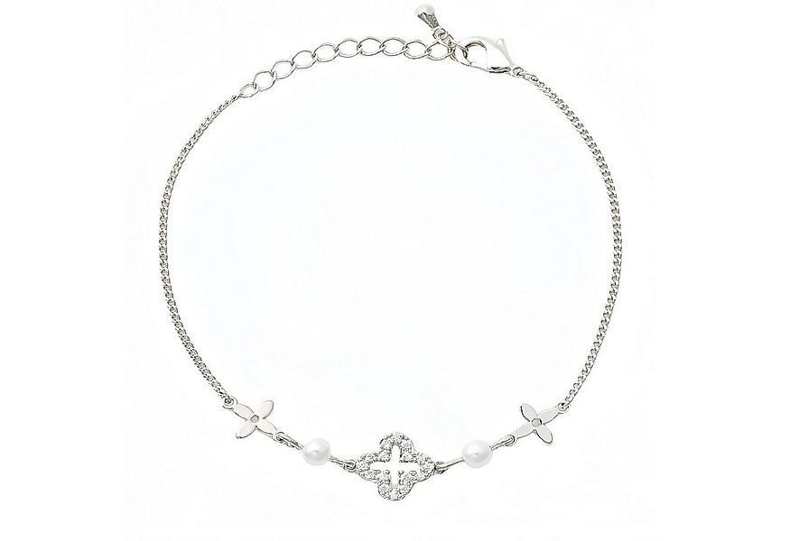 The Beauty House Armband Damen Armband mit Perlen und Blumen günstig online kaufen
