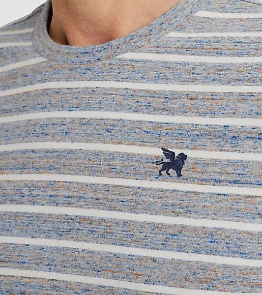 Vanguard T-Shirt Streifen Grau Blau - Größe L günstig online kaufen