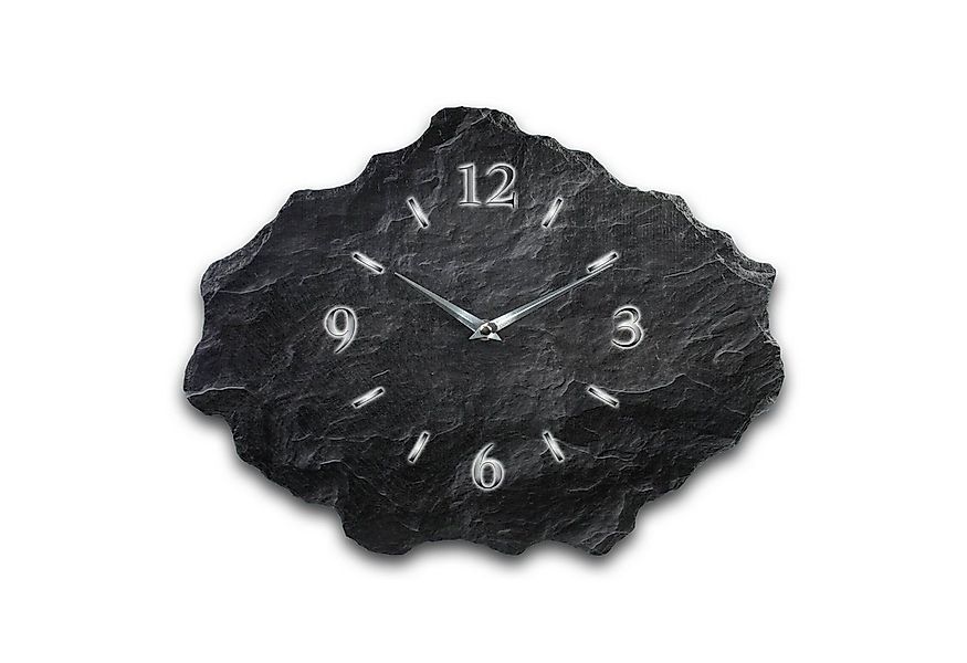 Kreative Feder Wanduhr Design-Wanduhr aus Stein (Beton) „Schwarzer Schiefer günstig online kaufen