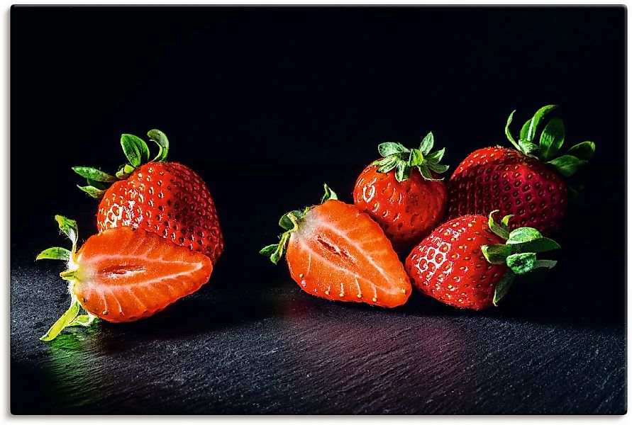 Artland Wandbild »Erdbeeren, süß und fruchtig«, Obst Bilder, (1 St.), als L günstig online kaufen