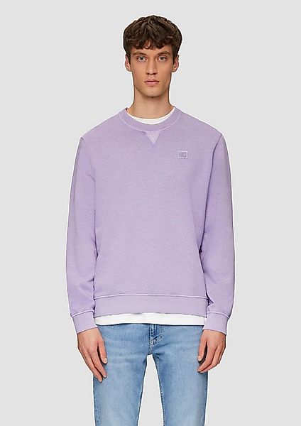 s.Oliver Sweatshirt Sweatshirt Sweatshirt mit Garment Dye und Logo-Detail günstig online kaufen
