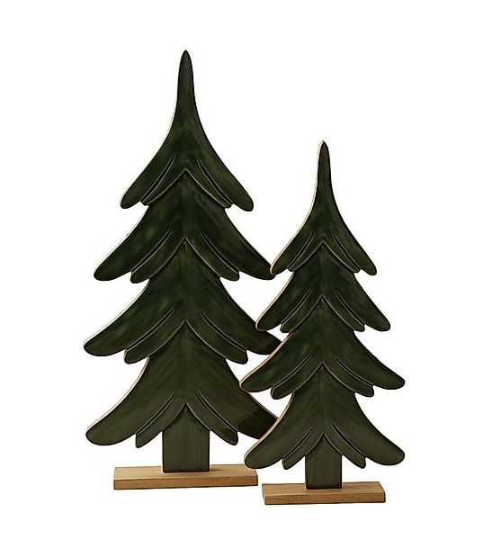 MF Weihnachtsfigur Dekoaufsteller Cemara 2er Set Bäume Dunkelgrün 100cm und günstig online kaufen