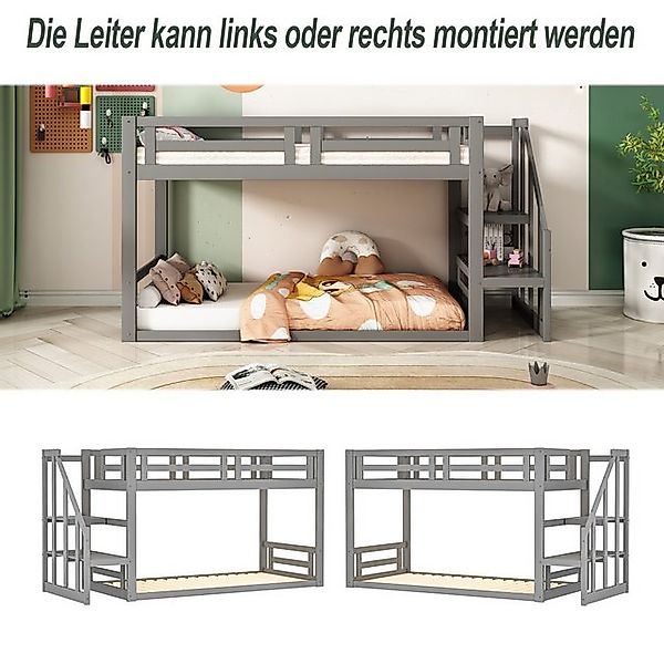 STILVORA Etagenbett 90×200 Kinderbett mit treppe und Lattenrost,Bettgestell günstig online kaufen