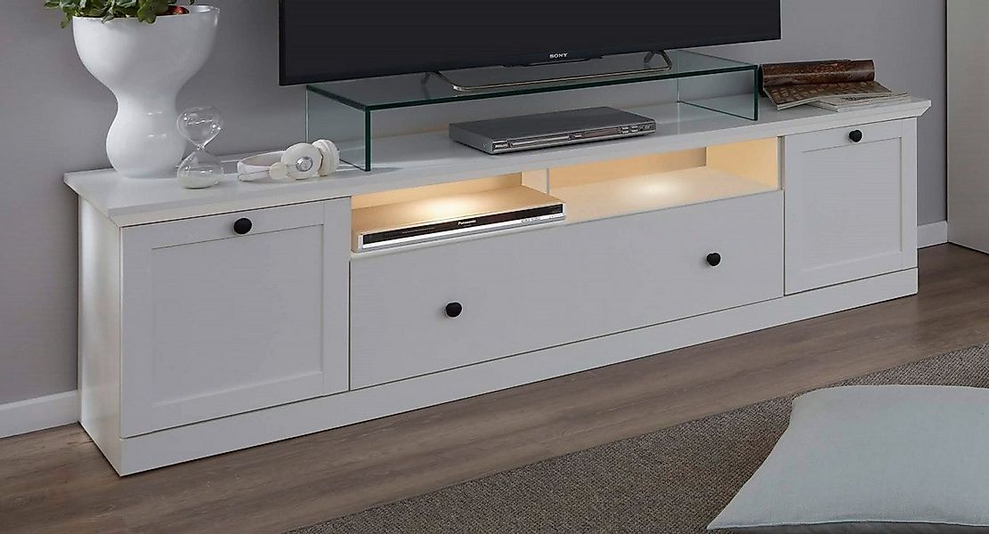 trendteam Lowboard Lowboard TV-Unterteil Baxter, Landhausstil, weiß, ohne B günstig online kaufen