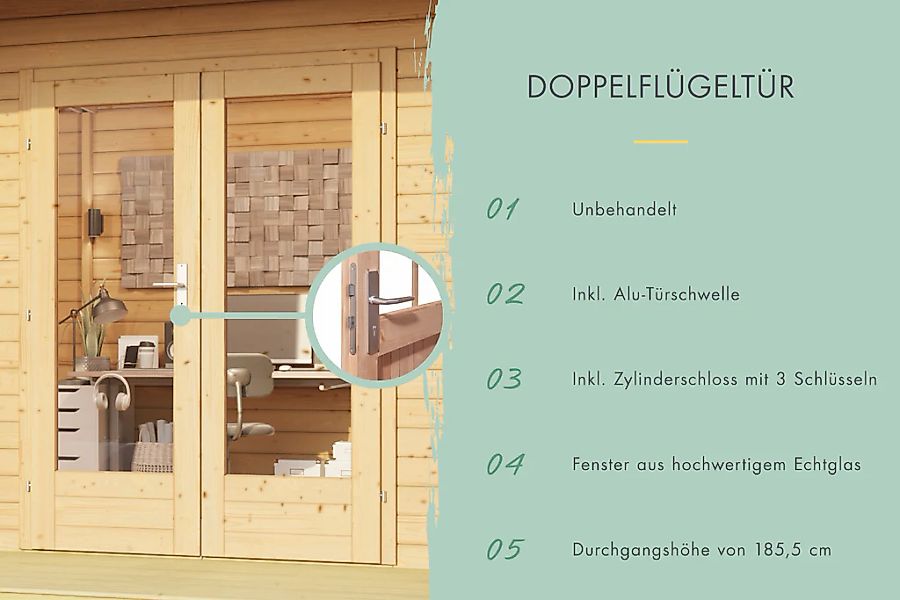 Karibu Gartenhaus "Clausensee" günstig online kaufen