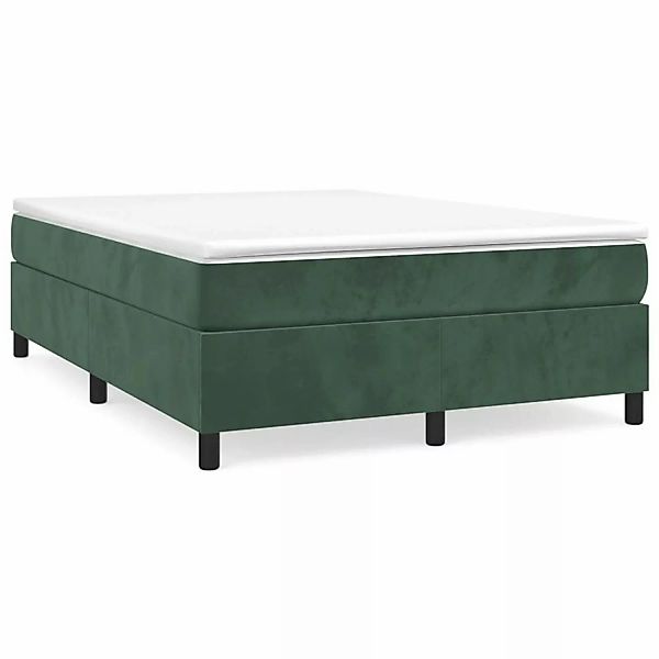 vidaXL Boxspringbett Dunkelgrün 140x200 cm Samt1359319 günstig online kaufen