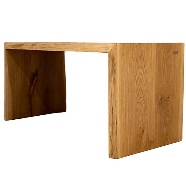 holz4home® Sitzbank Massivholzbank Eiche mit Baumkante I Echtholz Holzbank günstig online kaufen