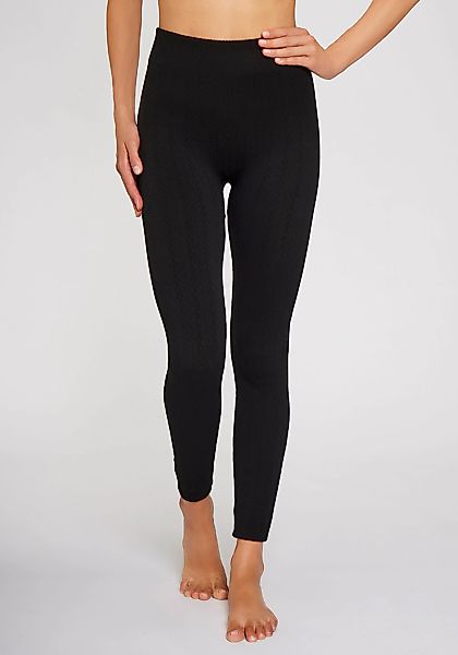 Lavana Strickstrumpfleggings mit Zopfmuster und innen günstig online kaufen