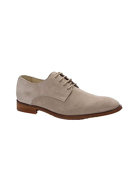 emilio adani Herren Halbschuh aus Velours-Leder, Beige Schnürschuh günstig online kaufen