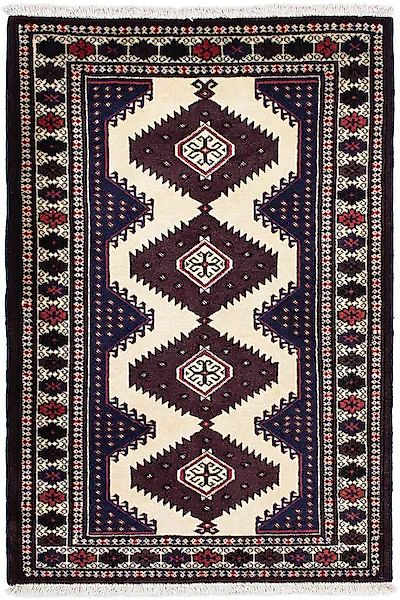morgenland Wollteppich »Turkaman Medaillon 135 x 90 cm«, rechteckig, Unikat günstig online kaufen