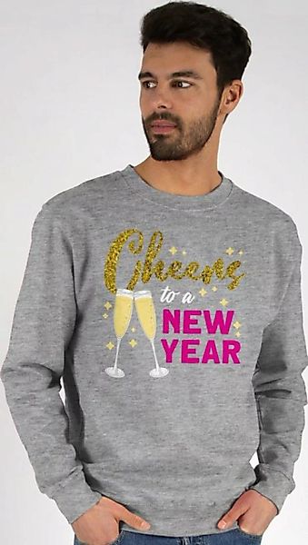 Shirtracer Sweatshirt Cheers to a new year (1-tlg) Silvester Erwachsene günstig online kaufen