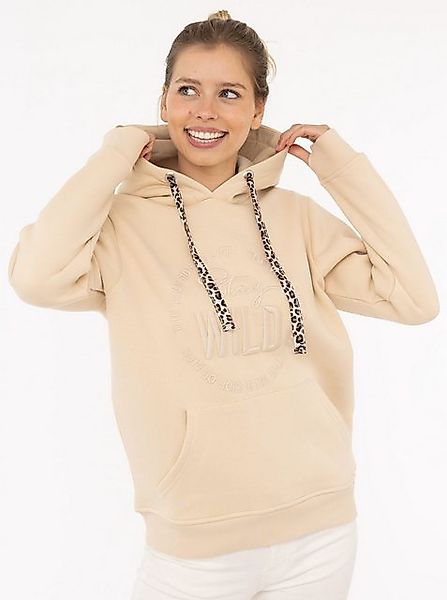 Zwillingsherz Hoodie "Nelina" mit Leo Band und schlichter Stickerei "Stay W günstig online kaufen