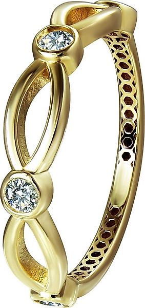 GoldDream Goldring GoldDream Gold Ring Zirkonia Ranke Gr.58 (Fingerring), D günstig online kaufen