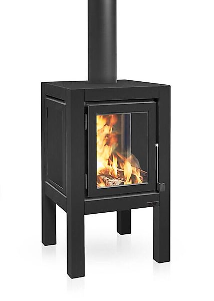 Quaruba Gartenofen Schwarz Ohne Rollen XL 2 Seiten Glas Vorne + Links günstig online kaufen