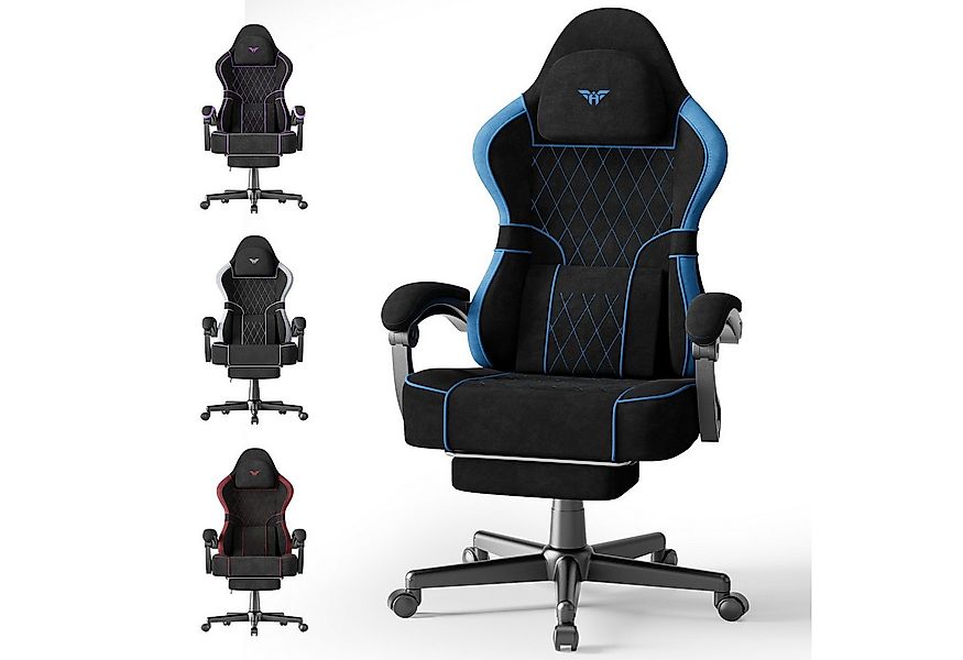 Huracan Gaming-Stuhl Gamer Chair mit verstellbare Kopfstütze und Lendenkiss günstig online kaufen