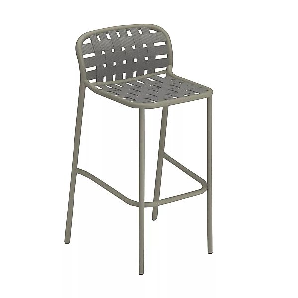 emu - Yard Outdoor Barhocker - graugrün/Sitz elastische Gurte graugrün/BxHx günstig online kaufen