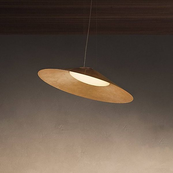kdln LED-Hängelampe Kate, gold-foliert, 3.000 K, Ø 90 cm günstig online kaufen