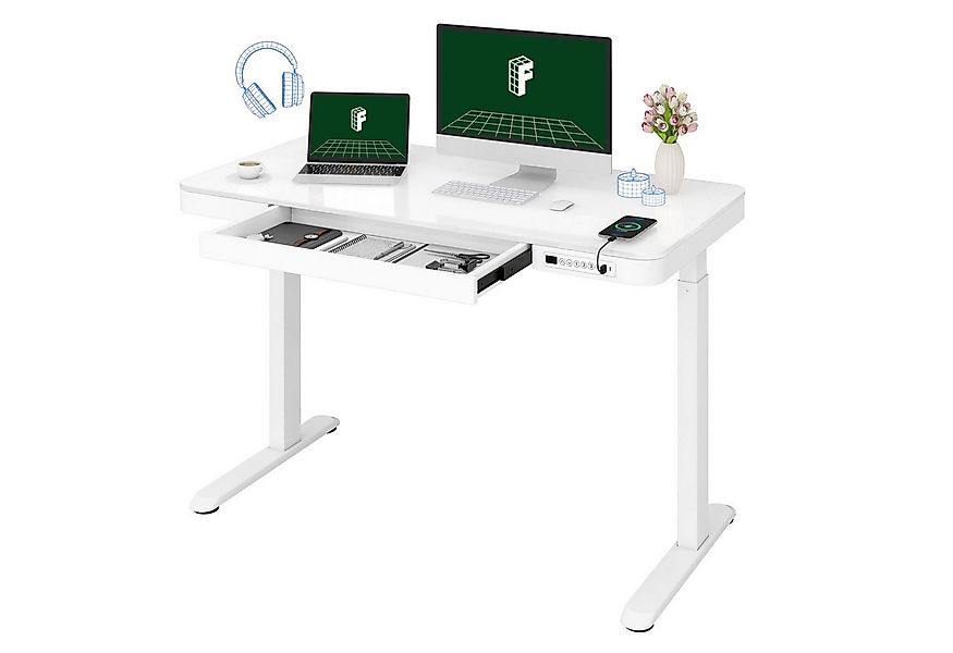 FLEXISPOT Schreibtisch Höhenverstellbarer Schreibtisch MIT Schubladen (Glas günstig online kaufen