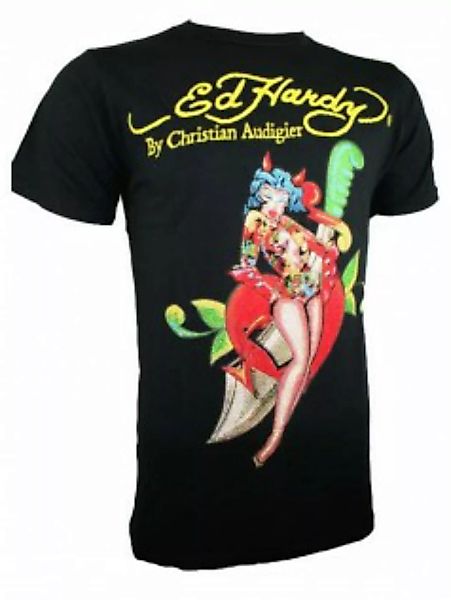 Ed Hardy Herren Strass Shirt Devil günstig online kaufen