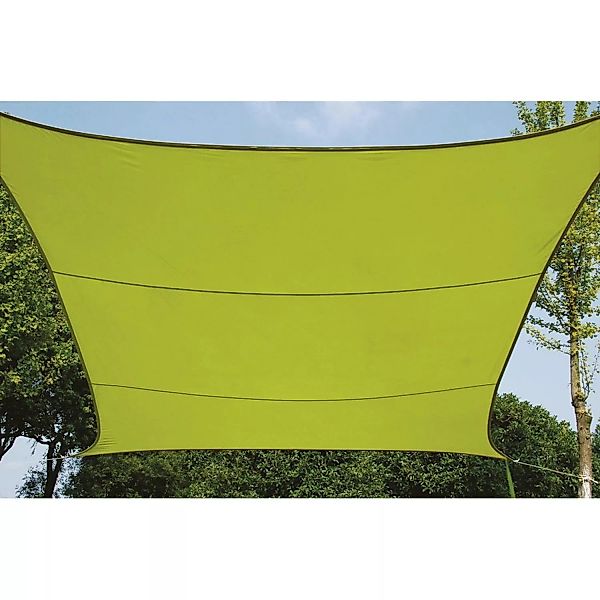 Perel Viereck-Sonnensegel 500 cm x 500 cm Limegrün günstig online kaufen