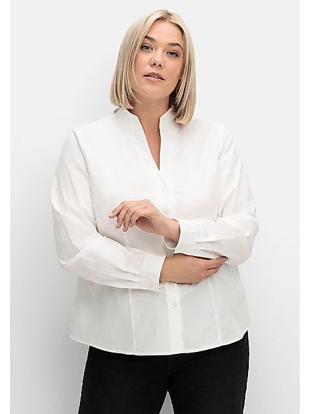 Sheego Langarmbluse Große Größen mit Stehkragen, günstig online kaufen