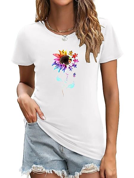 PYL Kurzarmbluse Damen Sommer Casual bequemes günstig online kaufen