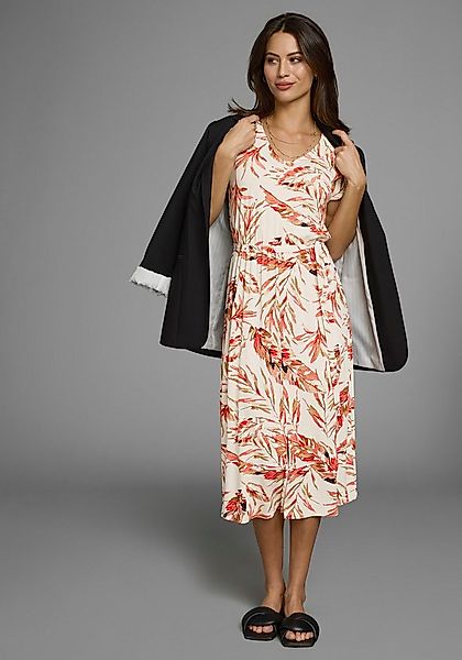 Laura Scott Sommerkleid mit tropsiche Allover-Druck und Bindeband im Bund günstig online kaufen