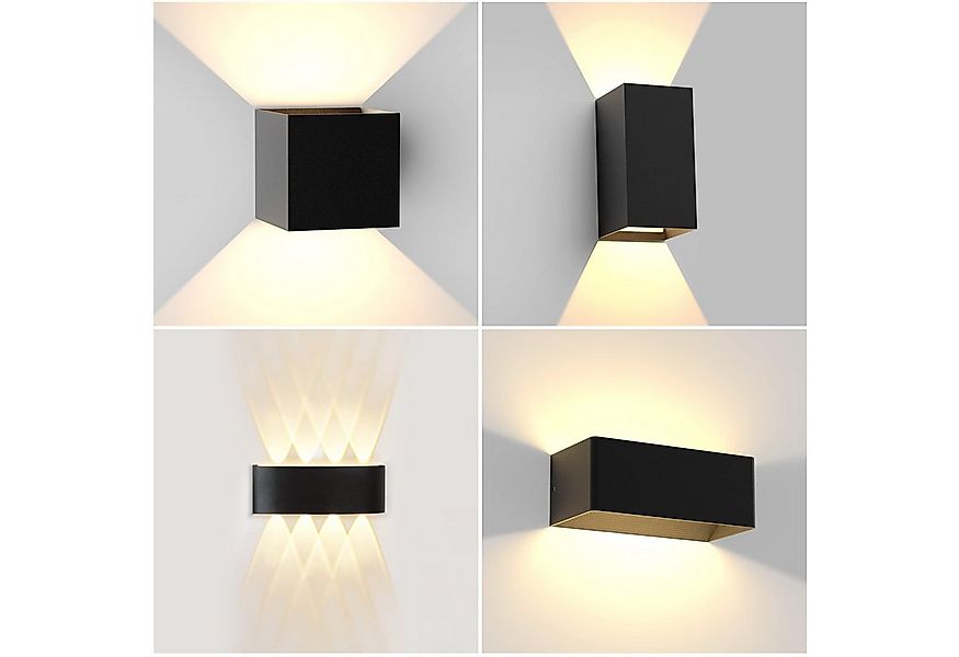 ZMH LED Außen-Wandleuchte Modern Up Down Außen-Wandleuchte Schlafzimmer Flu günstig online kaufen