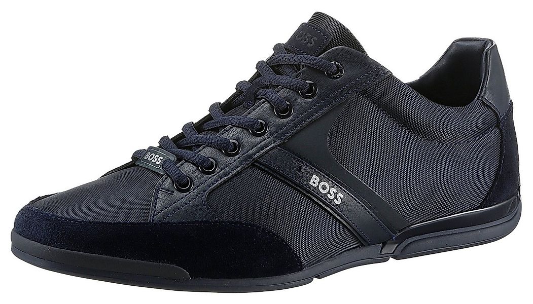 BOSS Saturn_Lowp Sneaker im Materialmix, Freizeitschuh, Halbschuh, Schnürsc günstig online kaufen