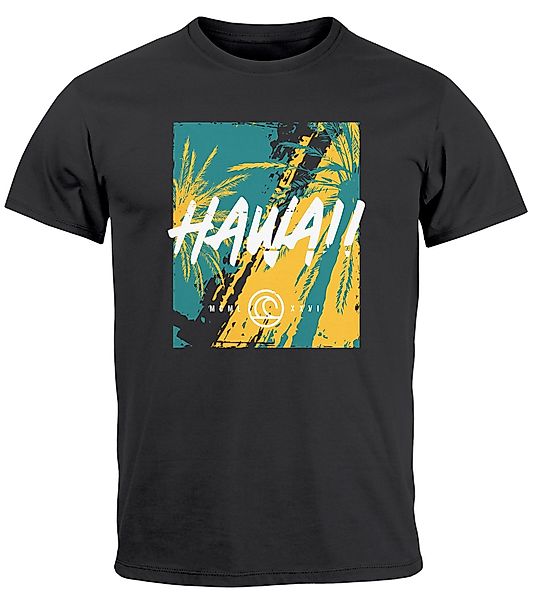 Neverless Print-Shirt Herren T-Shirt Hawaii Surfing günstig online kaufen