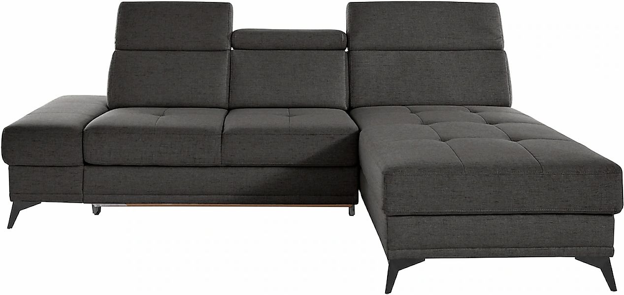 Home affaire Ecksofa "Cardiz L-Form" inkl.Kopfteilverstellung und Federkern günstig online kaufen