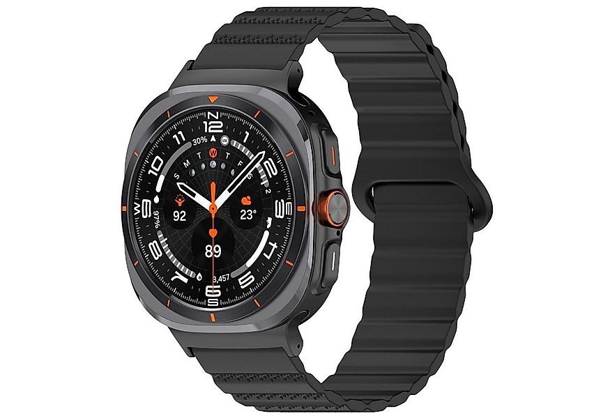 Wigento Smartwatch-Armband Für Samsung Galaxy Watch Ultra 47mm Silikon Magn günstig online kaufen