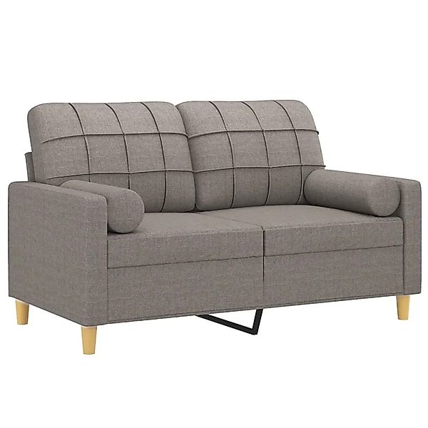 vidaXL 2-Sitzer-Sofa mit Zierkissen Taupe 120 cm Stoff 3200781 günstig online kaufen