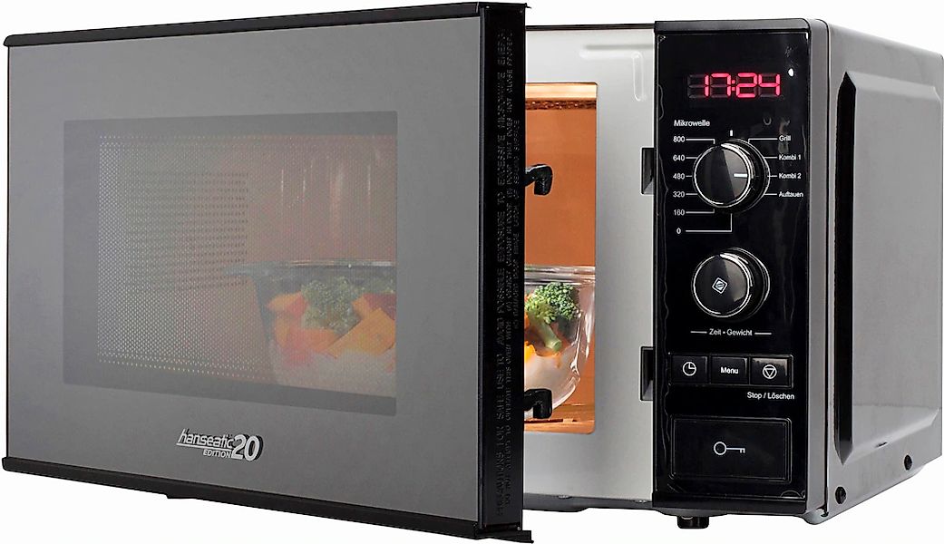 Hanseatic Mikrowelle "63147329" Grill 800 W Grill, 9 Automatikprogramme, Au günstig online kaufen