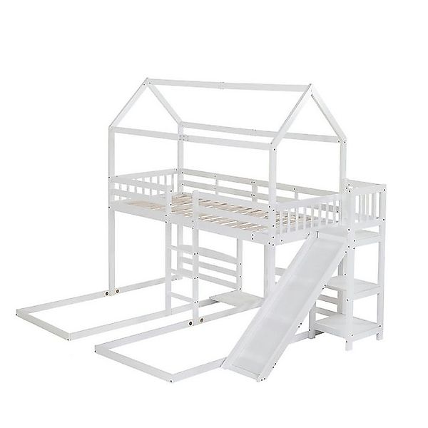 Gotagee Hausbett multifunktionales Kinderbett Etagenbett drei Bettpositione günstig online kaufen
