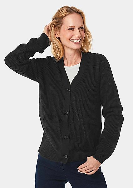 GOLDNER Strickjacke Elegante Strickjacke mit V-Ausschnitt günstig online kaufen