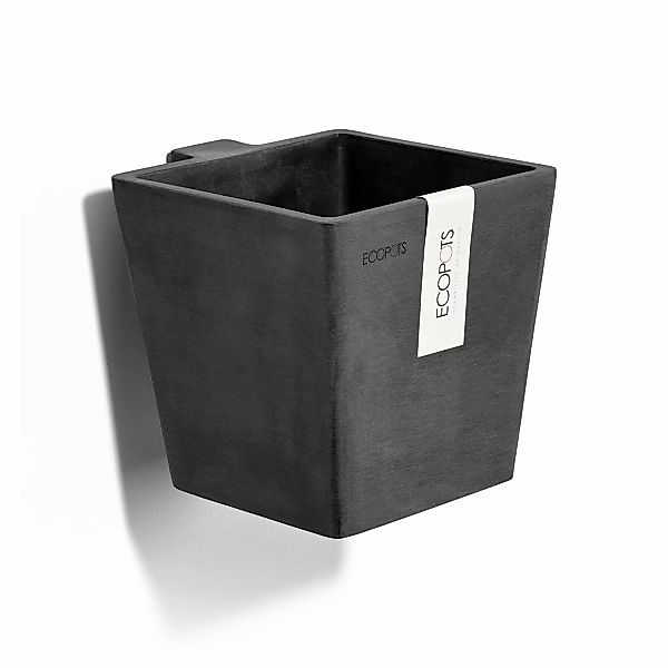 Ecopots Pflanztopf Manhattan Wall S Dunkelgrau 15 cm x 17,4 cm x 15 cm günstig online kaufen