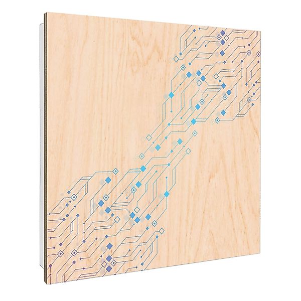 Banjado Schlüsselkasten mit Holzfront 30x30cm Weiß Scharnier Links 50 Haken günstig online kaufen