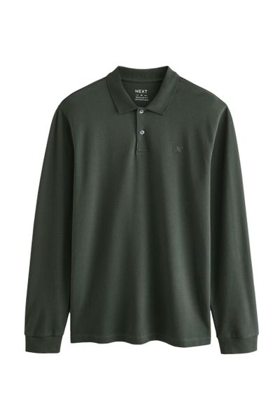 Next Langarm-Poloshirt Langärmeliges Pikee-Poloshirt (1-tlg) günstig online kaufen