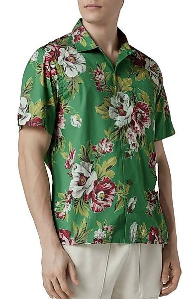 Ralph Lauren Kurzarmhemd Floral Grün Hawaiihemd Sommer Loose Fit günstig online kaufen
