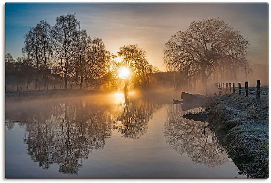 Artland "Mystischer Morgen an der Trave" Bilder vom Sonnenuntergang & -aufg günstig online kaufen