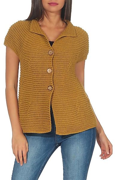 malito more than fashion Strickweste 5060 kurzarm Strickjacke mit Knöpfen E günstig online kaufen