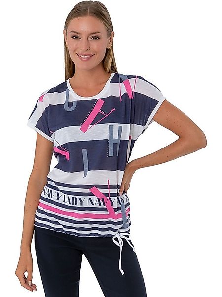 Estefania for woman Rundhalsshirt 194-1649, "navy lady" mit Schnürung und S günstig online kaufen