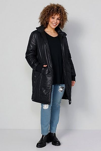 MIAMODA Steppjacke Longjacke Stehkragen Druckknöpfe seitlich am Saum günstig online kaufen