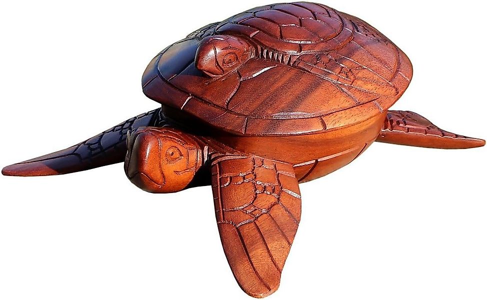 Wogeka Dekoschale Schildkröte Holz-Schale Snackschale mit Deckel Dekoration günstig online kaufen