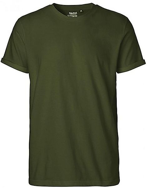 Neutral T-Shirt Neutral Bio-Herren-T-Shirt mit Roll-Up-Ärmeln günstig online kaufen