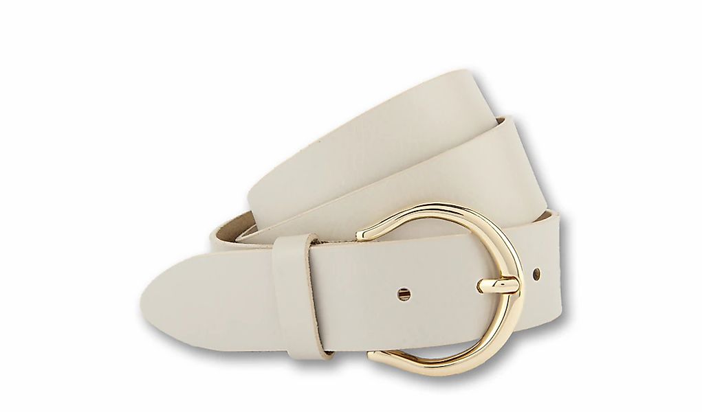 BERND GÖTZ Ledergürtel "Ledergürtel mit offener goldener Ringschließe" günstig online kaufen