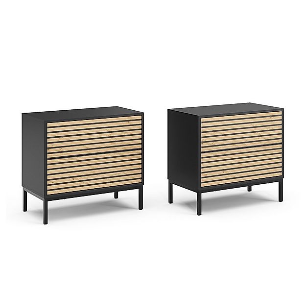 Vicco Nachtschrank Eliza, Artisan Eiche/Anthrazit, 2er set günstig online kaufen