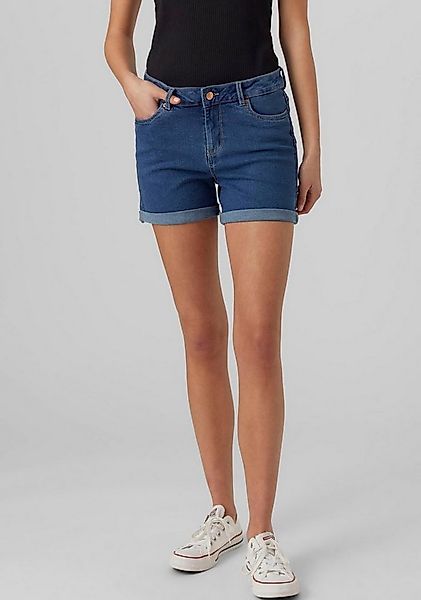 Vero Moda Jeansshorts VMLUNA MR FOLD SHORTS MIX GA NOOS mit Umschlagsaum günstig online kaufen